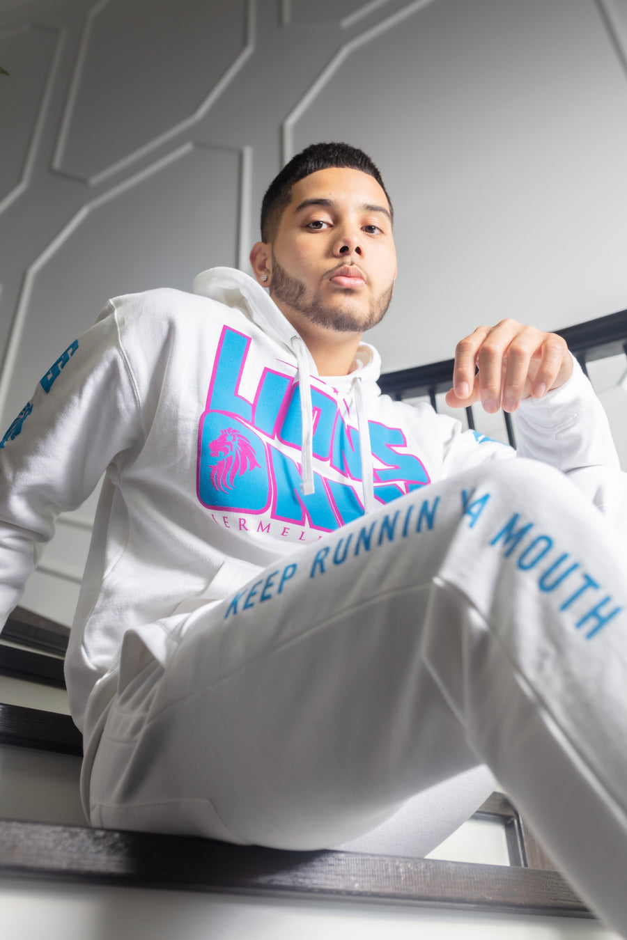 WHITE LionsOnly Track Suits ( Jogger & Hoody) ** (DRY CLEAN ONLY )